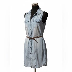 Ashley By 26 International Light Blue Denim Dress size large